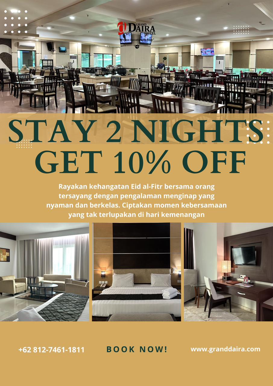 STAY 2 NIGHTS GET 10% OFF